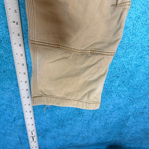 Carhartt Double Knee Carpenter Pants 40x30 Relaxed Fit Tan Workwear Distressed - Picture 6 of 16